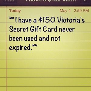 **RESERVED** Victoria's Secret Gift Card