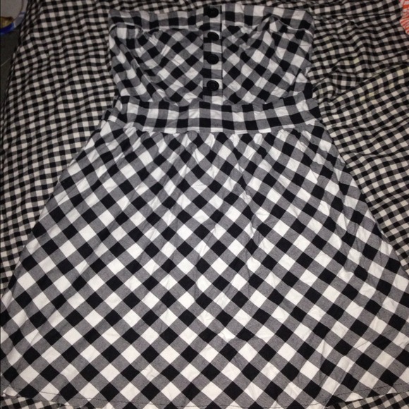 Black & White Strapless Dress