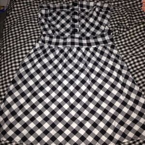 Black & White Strapless Dress