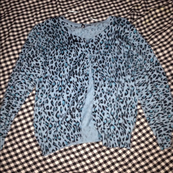 Blue Leopard Sweater
