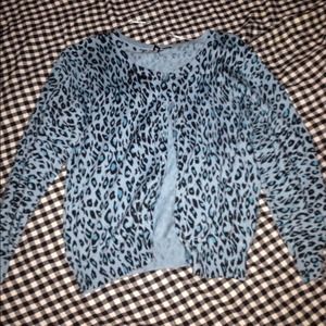 Blue Leopard Sweater