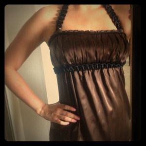 Brown halter top
