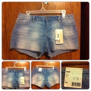Misses jean shorts. New with tags size 10 two pair