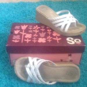 White dressy platforms