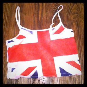 Lace London flag cami crop top