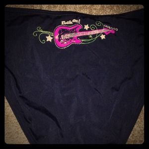 NWT L Black Bikini Swimsuit Bottoms