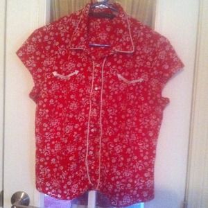 Western Roper bandana print non wrinkle shirt