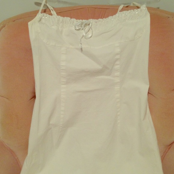 UC of B white peasant top dress