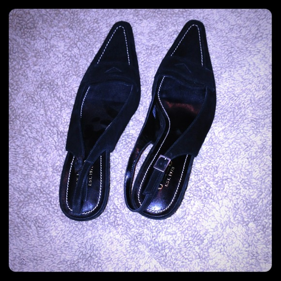 ✂REDUCED✂New Chaps sling back suede heels