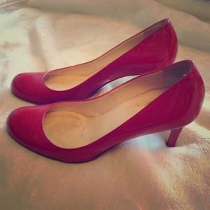 Christian Louboutin Fifi Patent Red Leather Pumps