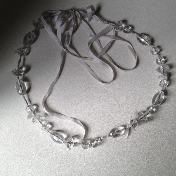 J.Crew Clear Beaded Necklace