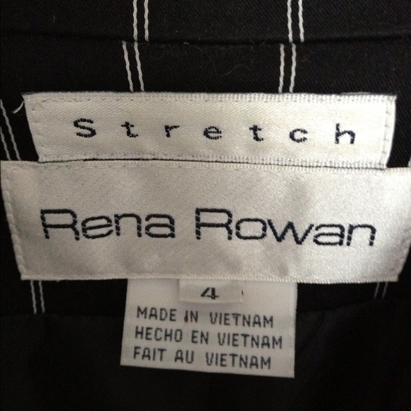 ❄️Rena Rowen Stretch Pinstripe Black &White Jacket - Picture 4 of 4
