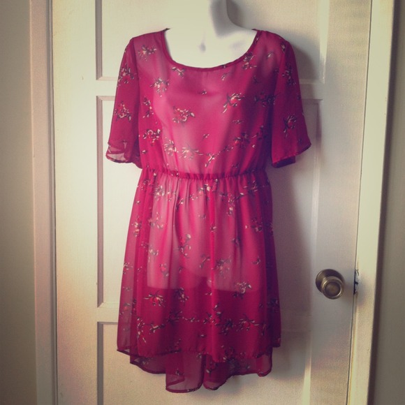 Sheer Floral Dress