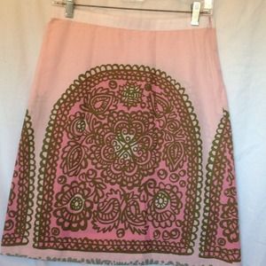 🔴SOLD🔴MARIMEKKO Pink & Green Cotton Skirt sz 6