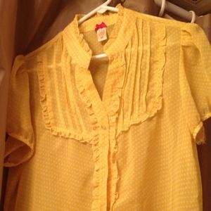 Downeast sheer yellow shirt / white shirt
