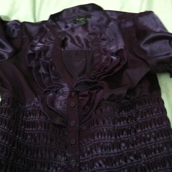 Deep purple. Ruffle top - Picture 2 of 2