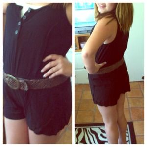 Forever 21 Black Romper with free belt. Very cute.