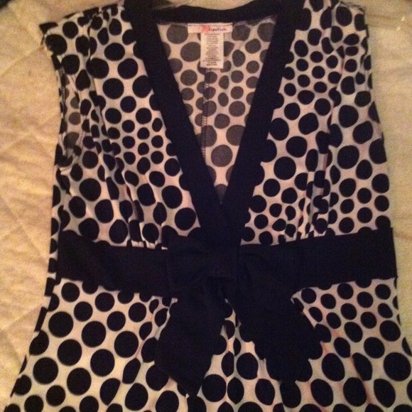 Black and white polka for dress - Picture 2 of 3