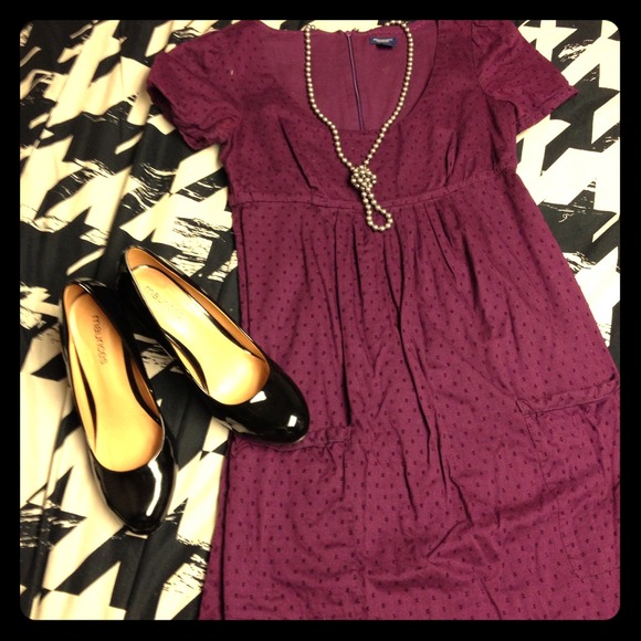 American eagle purple dress with front pockets