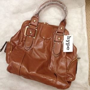 $35 TODAY $350 Hype Gaby Leather Satchel New
