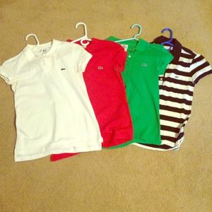 4 Lacoste Polos