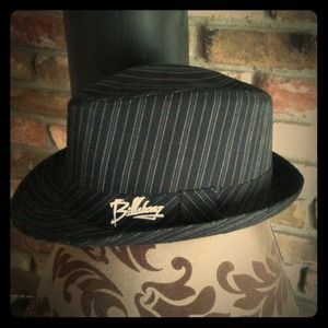 ❌Hold❌Black pinstriped fedora