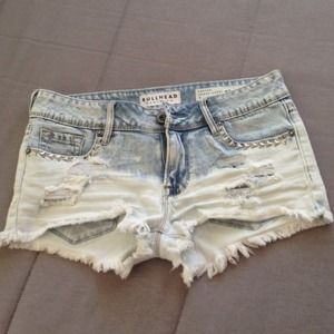 Dip dye denim bullhead shorts