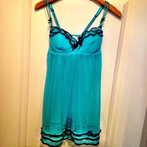 Blue sheer teddy (36B)