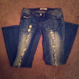 Distressed jeans