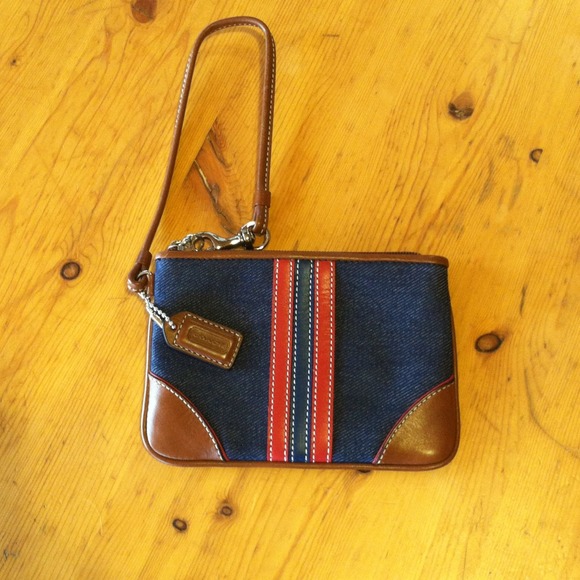 SOLD! COACH Denim Wristlet