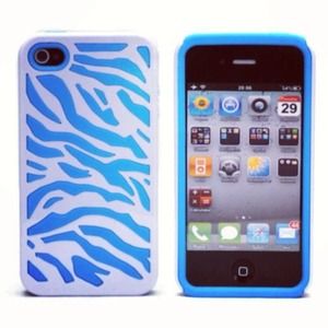 Blue Zebra Iphone 4 case