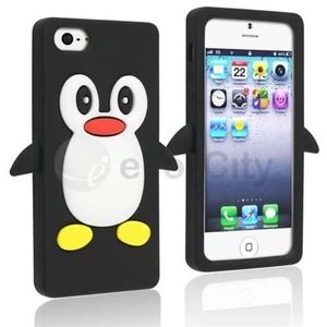 Black penguin iphone 5 case
