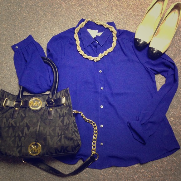 Royal blue blouse