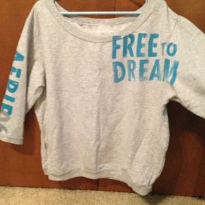 3/4 length sweatshirt