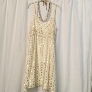 H&M Gold Polka Dot Dress