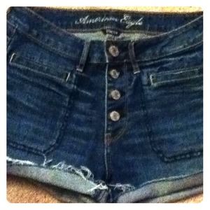 Button up high shorts