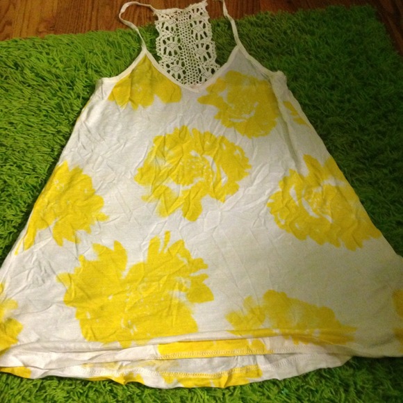 yellow flowered top