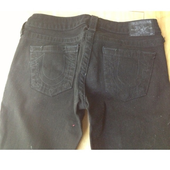 True religion size 27 black skinny jeans