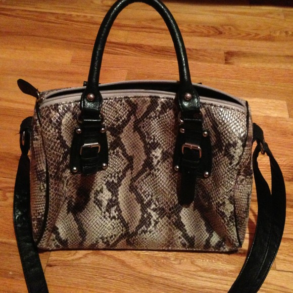 Snake print satchel - Picture 3 of 4