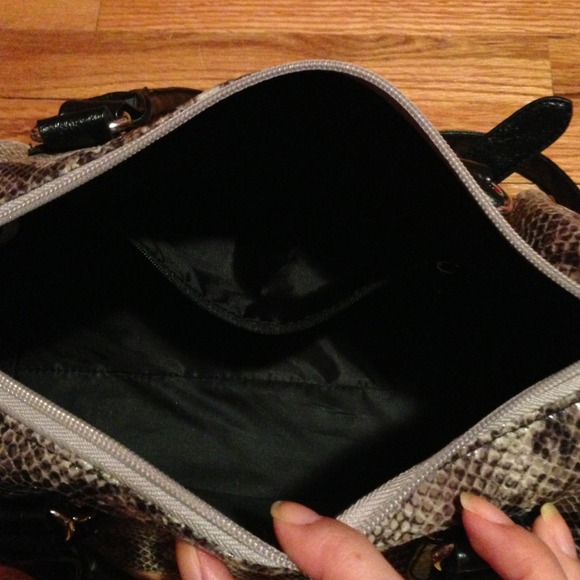 Snake print satchel - Picture 4 of 4