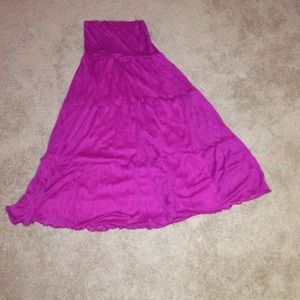 Fuschia long skirt