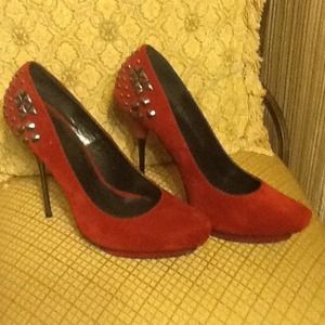 Red Spiked Heel by Bakers