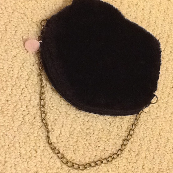Snidel Black mini fur purse