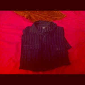 Blue & black sheer top from Rue 21.
