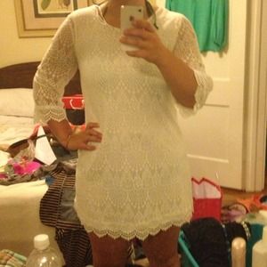 White lace dress