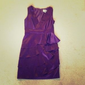 Purple Satin Dress - Cocktail