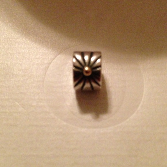 Pandora clip silver and 14k gold