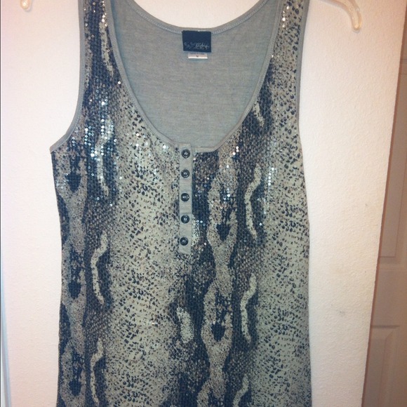Daytrip animal print sequin tank
