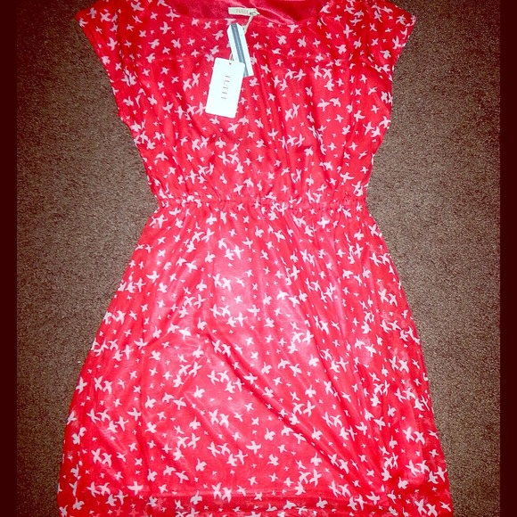 Dark coral summer dress . The "birdie" Tulle dress