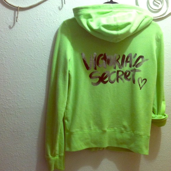 Victoria's Secret Sweaters - VS Supermodel essentials zip up lime green